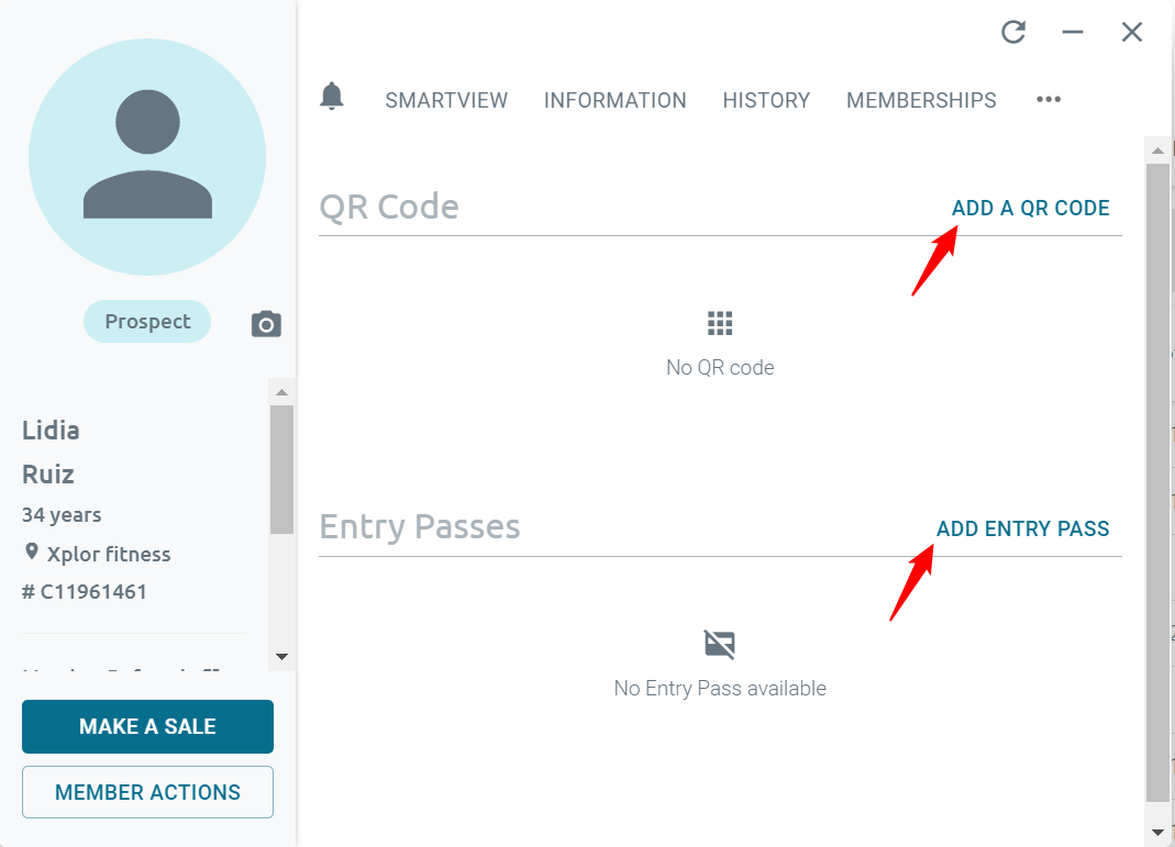 How to assign an Entry Pass or a QR Code to a member ? – Xplor Gym